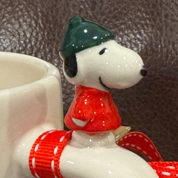 WARM WISHES Figural Snoopy Christmas Mug - Rae Dunn Peanuts Collection - Picture 5 of 11